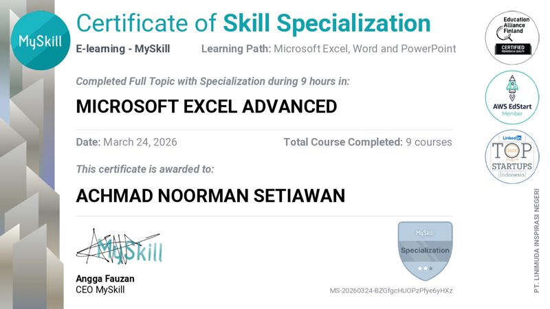 Microsoft Excel Advanced